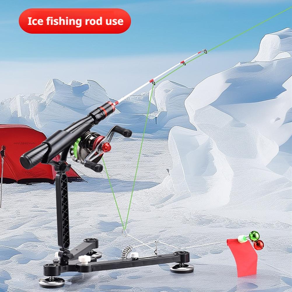 Fishing Rod Ice - ที่วางคันเบ็ดตกปลาน้ำแข็ง แบบพกพา รูปทรงสามเหลี่ยม สำหรับตกปลาบนแพ ตกปลาในฤดูหนาว ตกปลาน้ำแข็ง