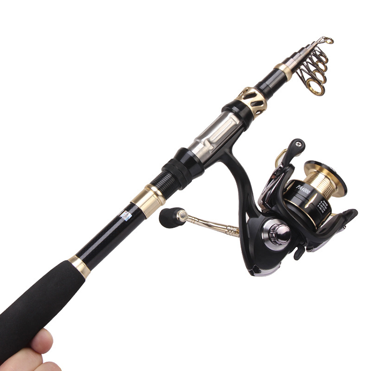 Fishing Rod Telescopic - คันเบ็ดตกปลาทะเลแบบอัลตร้าไลท์ 2.1M 2.4M คันเบ็ดตกปลาคาร์พ คันเบ็ดคาร์บอนไฟเบอร์แบบยืดหดได้ พร้อมรอกตกปลา