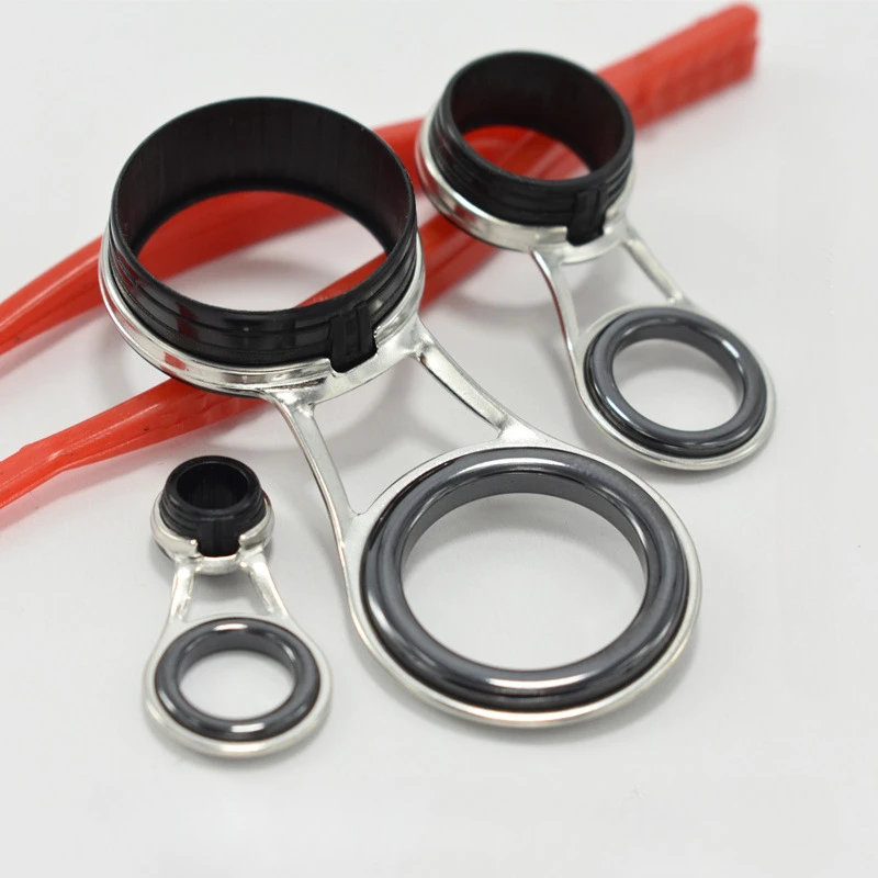 Fishing Rod Building Kit - ตกปลา Rod Guide แหวนสแตนเลสท่องเที่ยว Eye เซรามิคลวดแหวนตกปลา