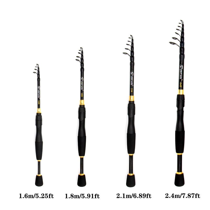 คันเบ็ดตกปลาแบบยืดหดได้ JSFUN  - Fishing Rod Combo บทวิจารณ์และราคา