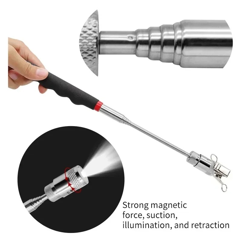 ปากกาแม่เหล็กแบบยืดหดได้พร้อมไ - Fishing Rod Telescopic บทวิจารณ์และราคา